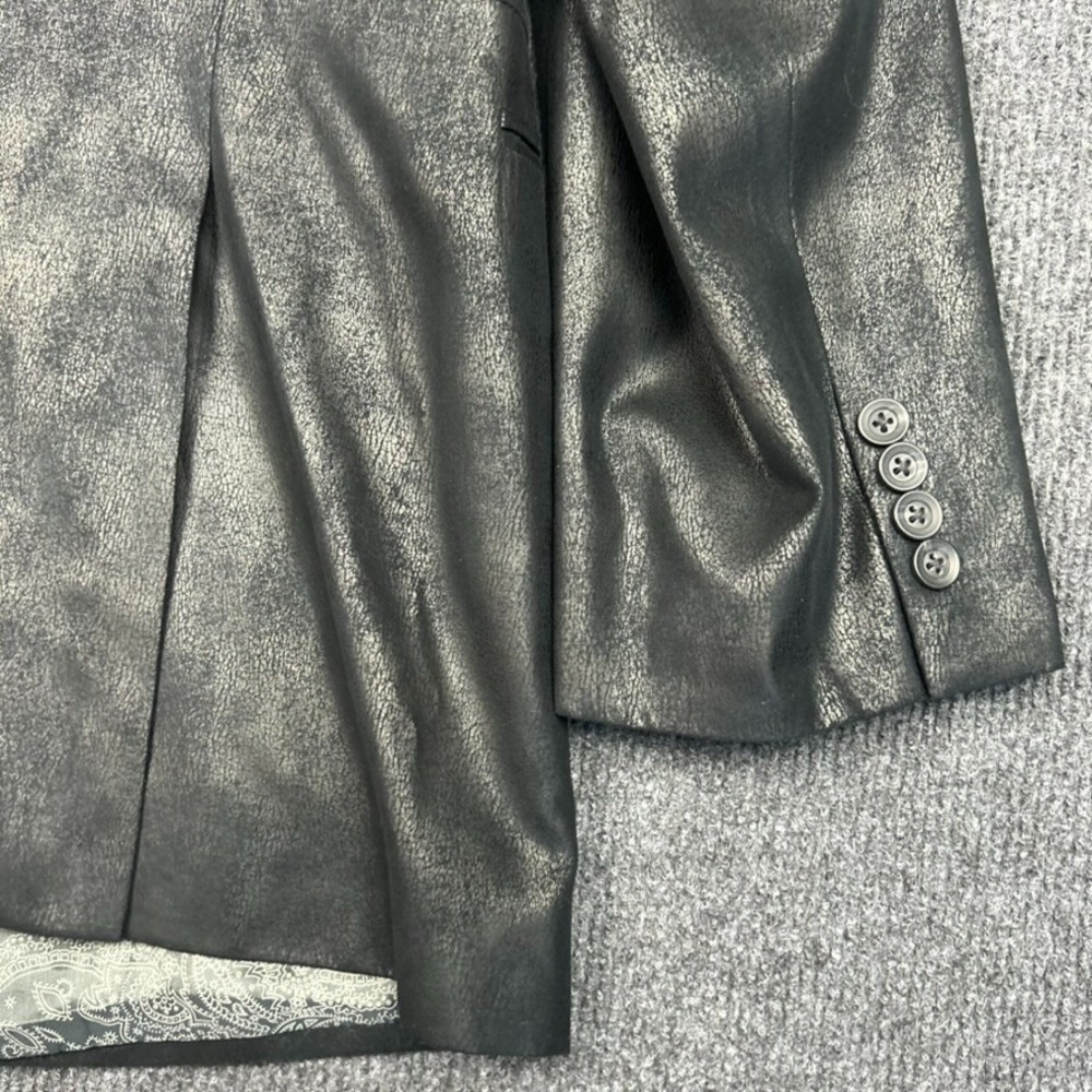 Cremieux Monet Sport Jacket Black Faux Suede Leather Paisley Soft Sz 50R - Picture 7 of 16